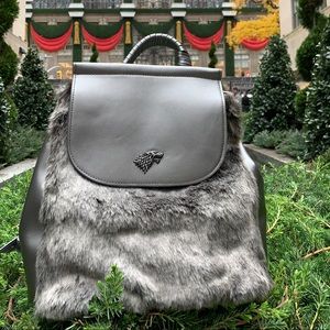 NEW 🐺 Stark Game of Thrones Bag HBO | fur wolf backpack Danielle Nicole